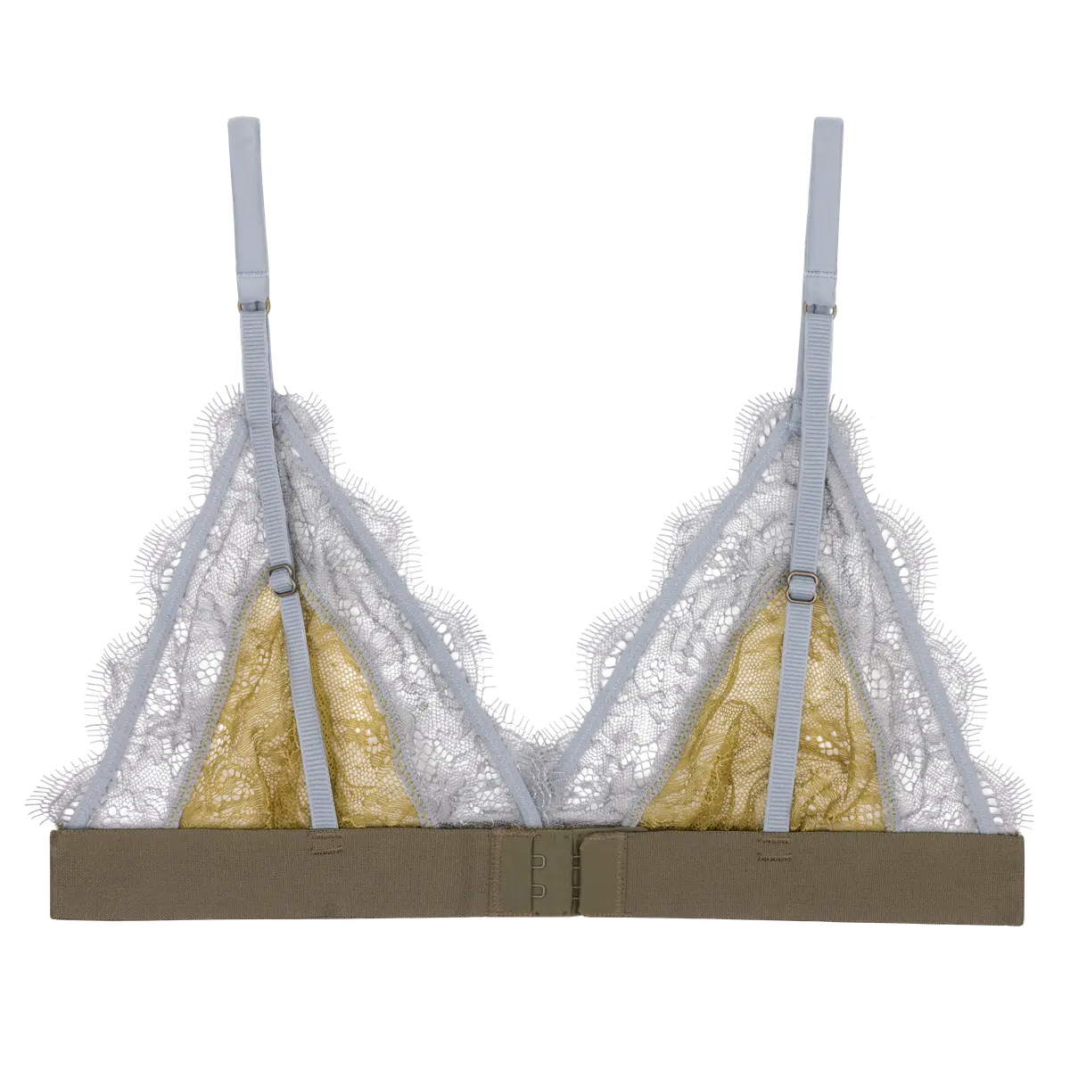 LOVE LACE triangle bralette Green