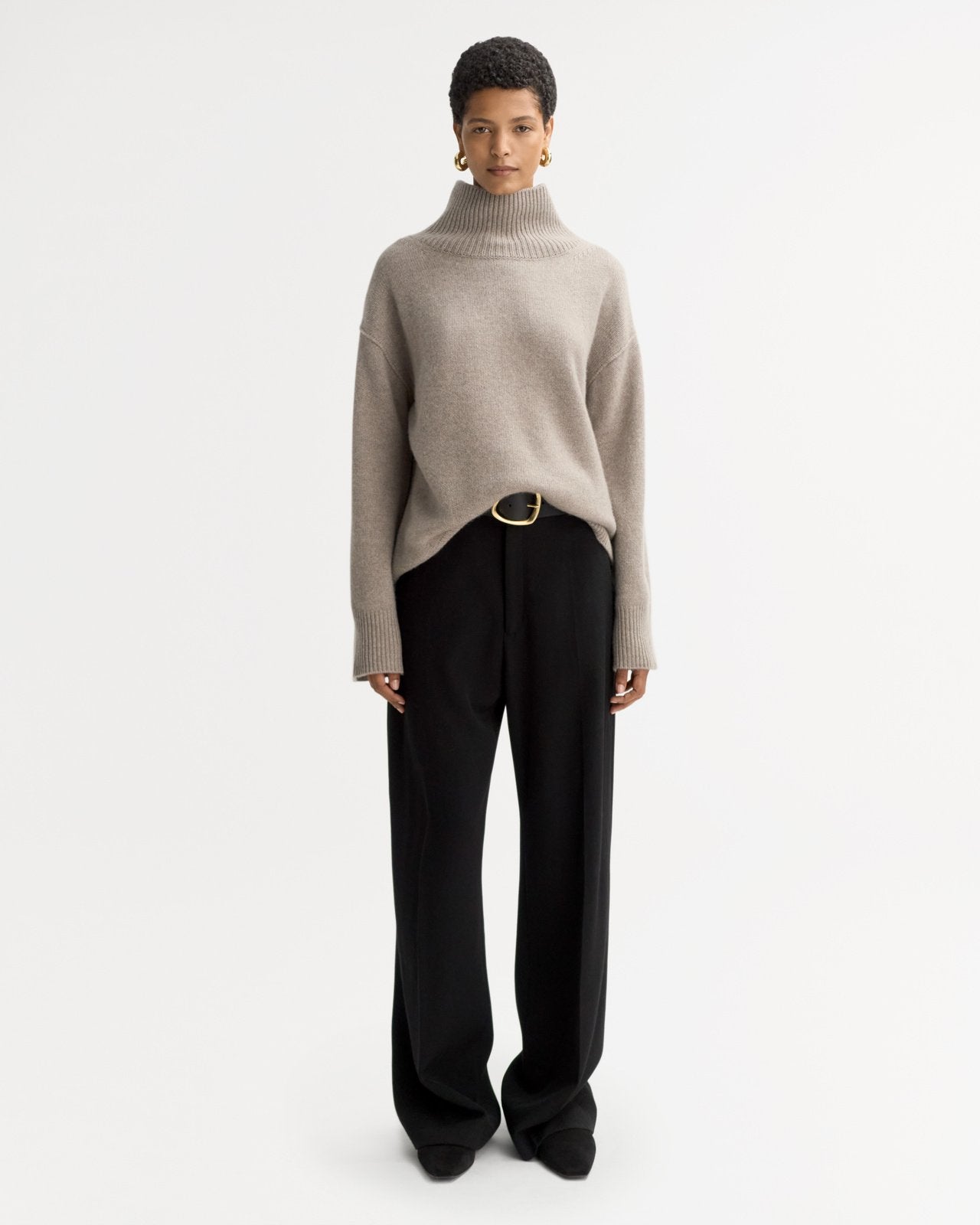 Boyfriend Turtleneck - Greige