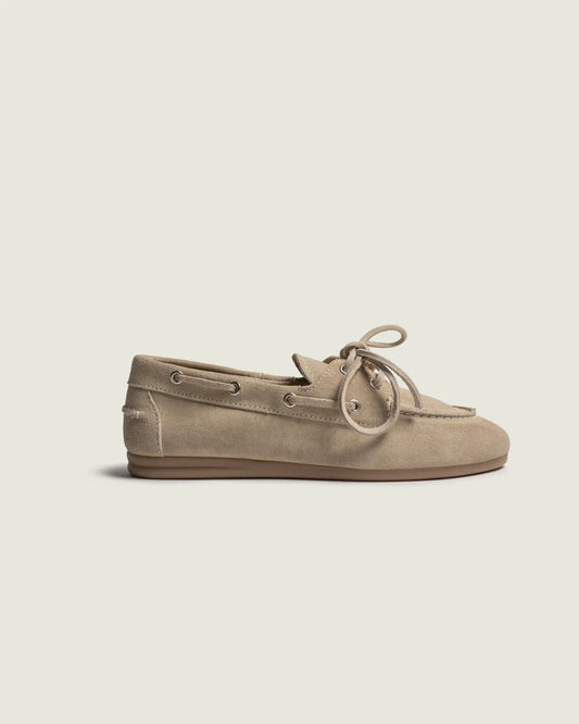 Boat Loafer Brushed Suede | Light Taupe