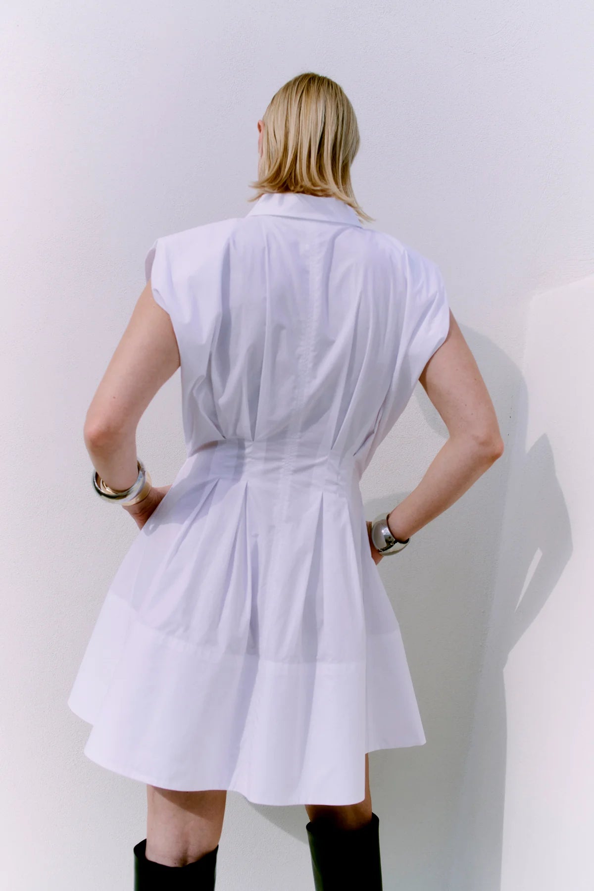 CMSHIRLEY – KURZES HEMDKLEID IN WEISS