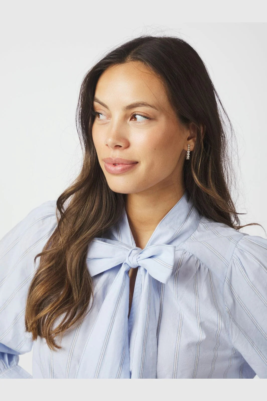 NEO NOIR Jaz Bow Stripe Blouse