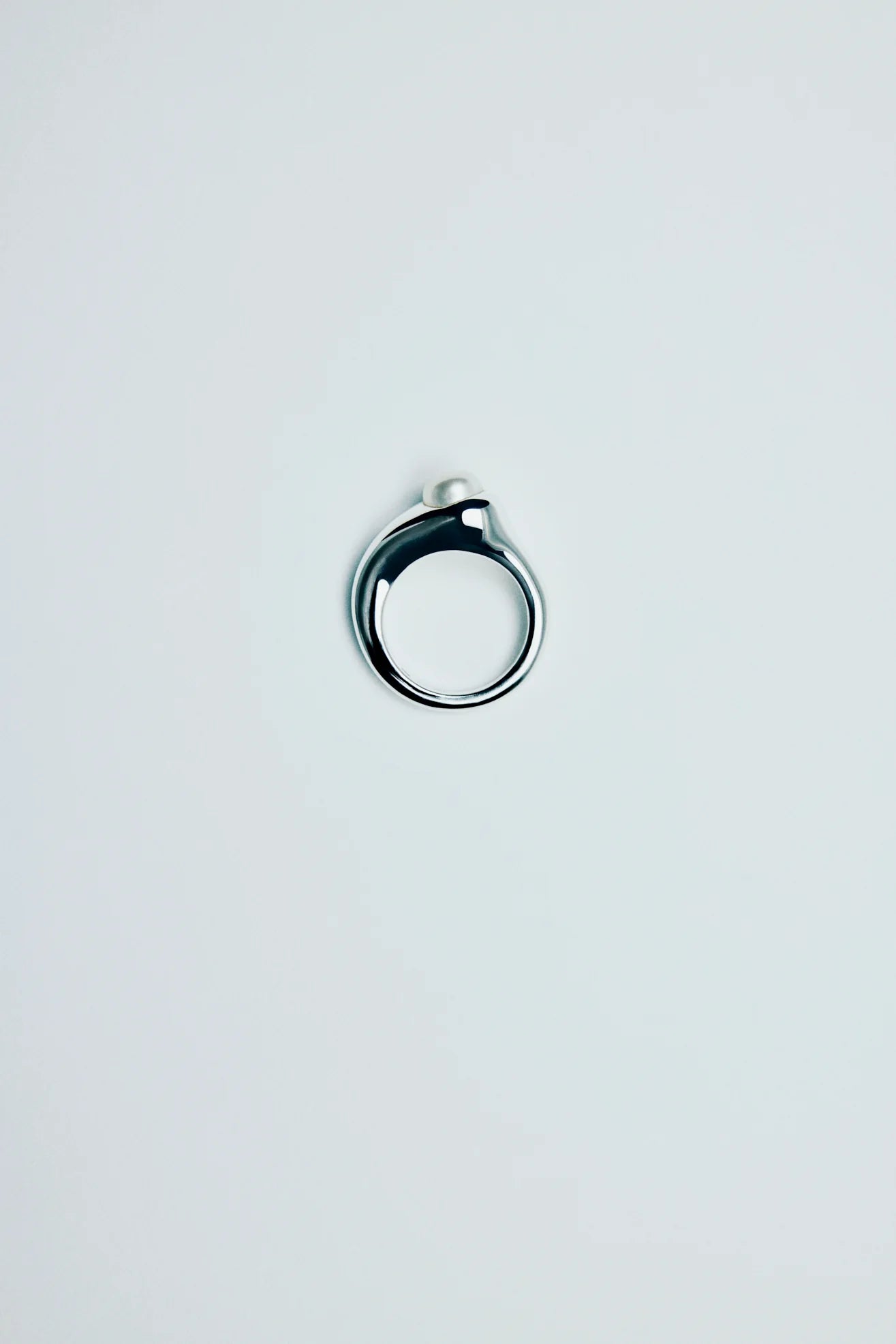 Dualism Freshwater Pearl Ring - Silver