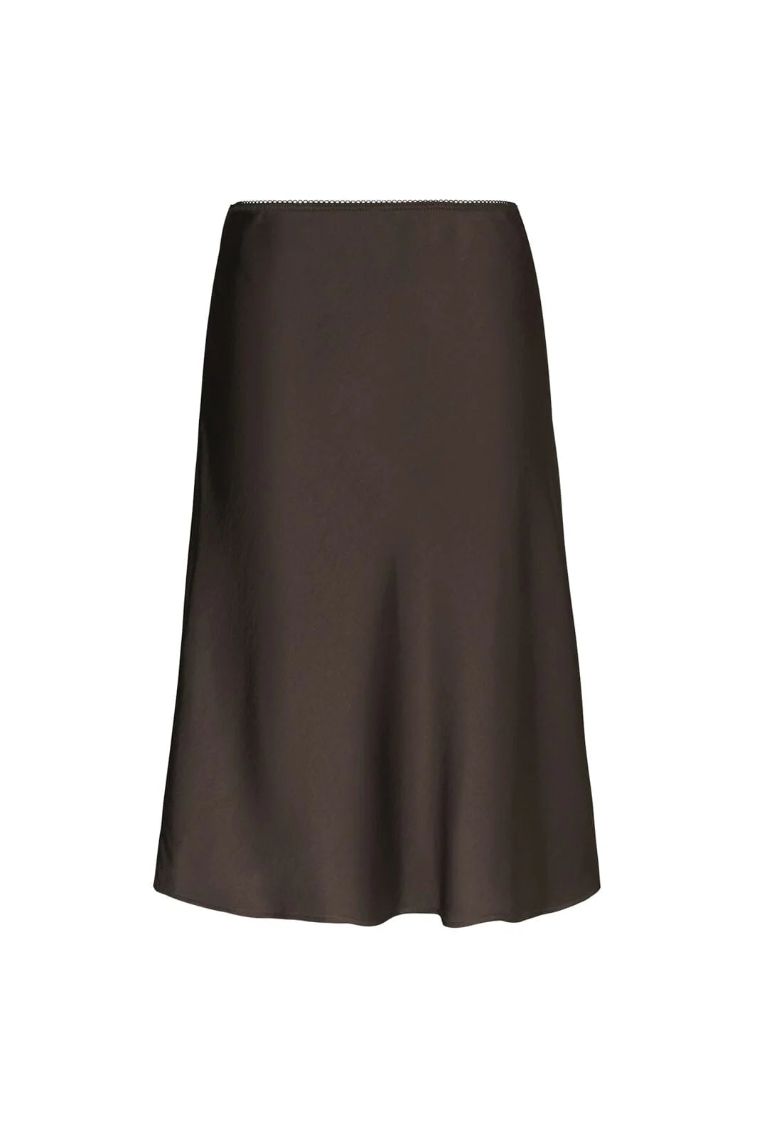 Mindie Heavy sateen Skirt in Dark Brown | NEO NOIR
