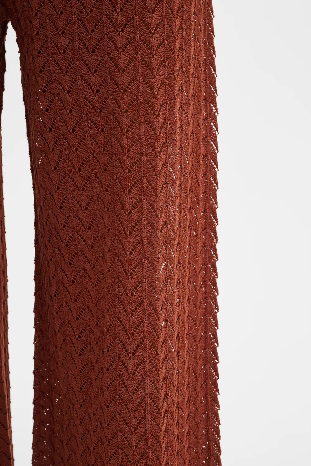 MARTINA HOSE Weite Strickhose mit Struktur