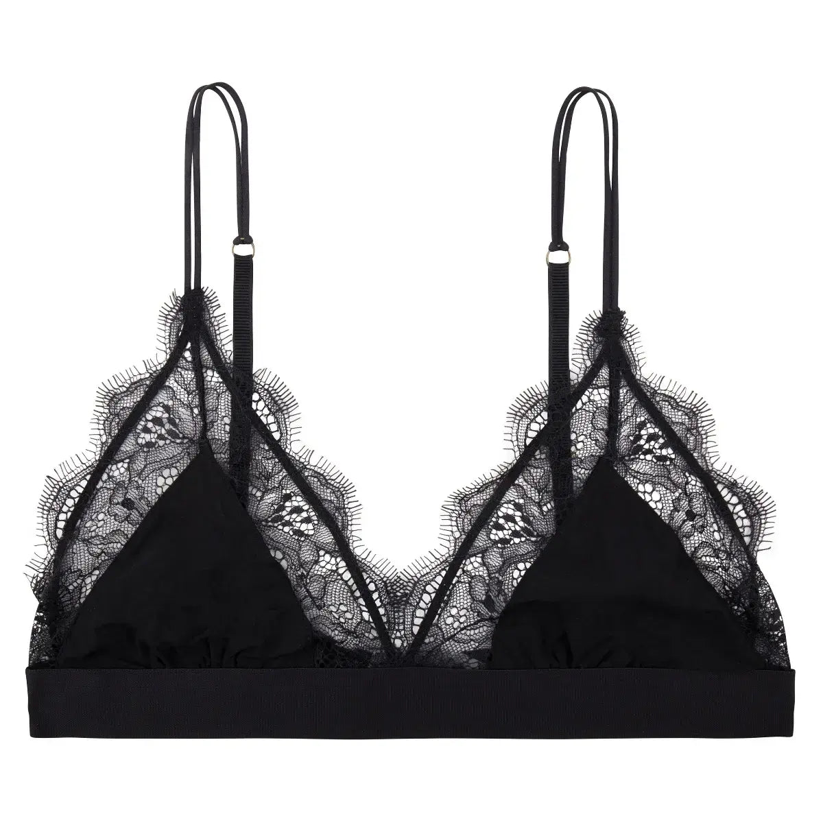 LOVE LACE Delicate triangle bralette black