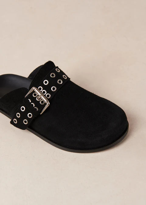 Halia Wildleder Pantolette in Schwarz