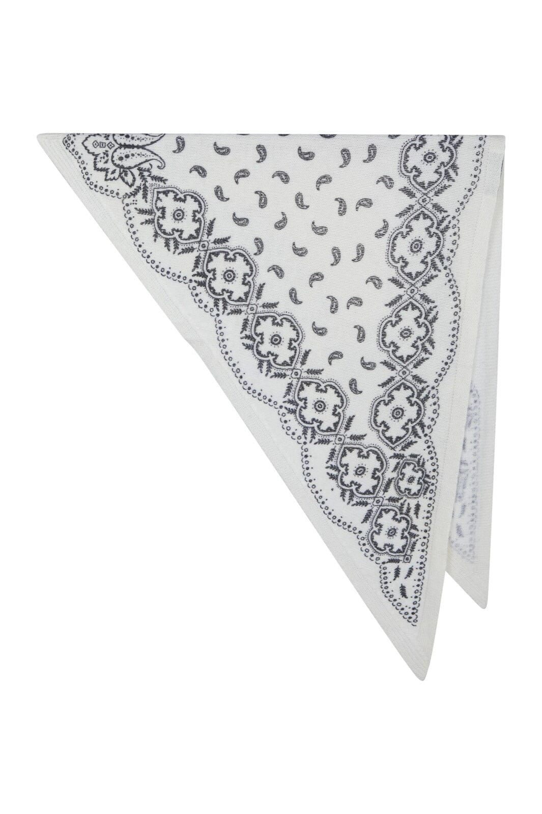 Lolana Paisley Knit Scarf Off White | NEO NOIR