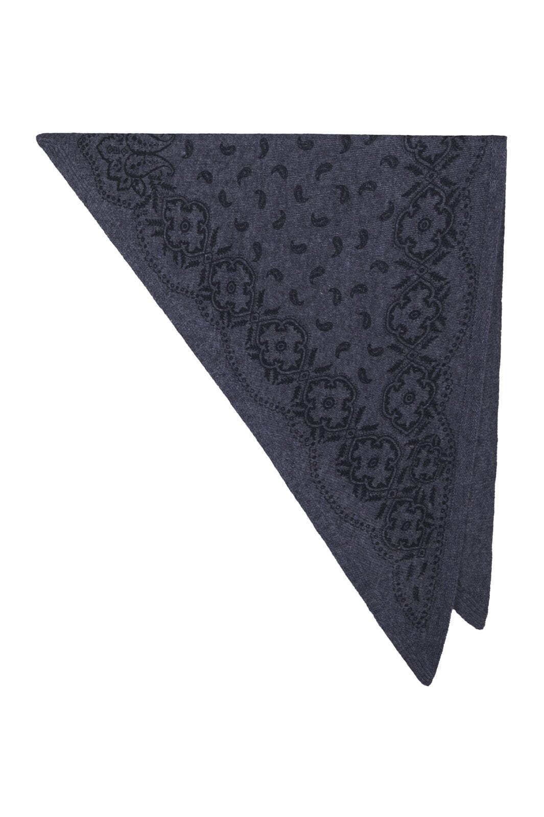 Lolana Paisley Knit Scarf Antracit Melange | NEO NOIR