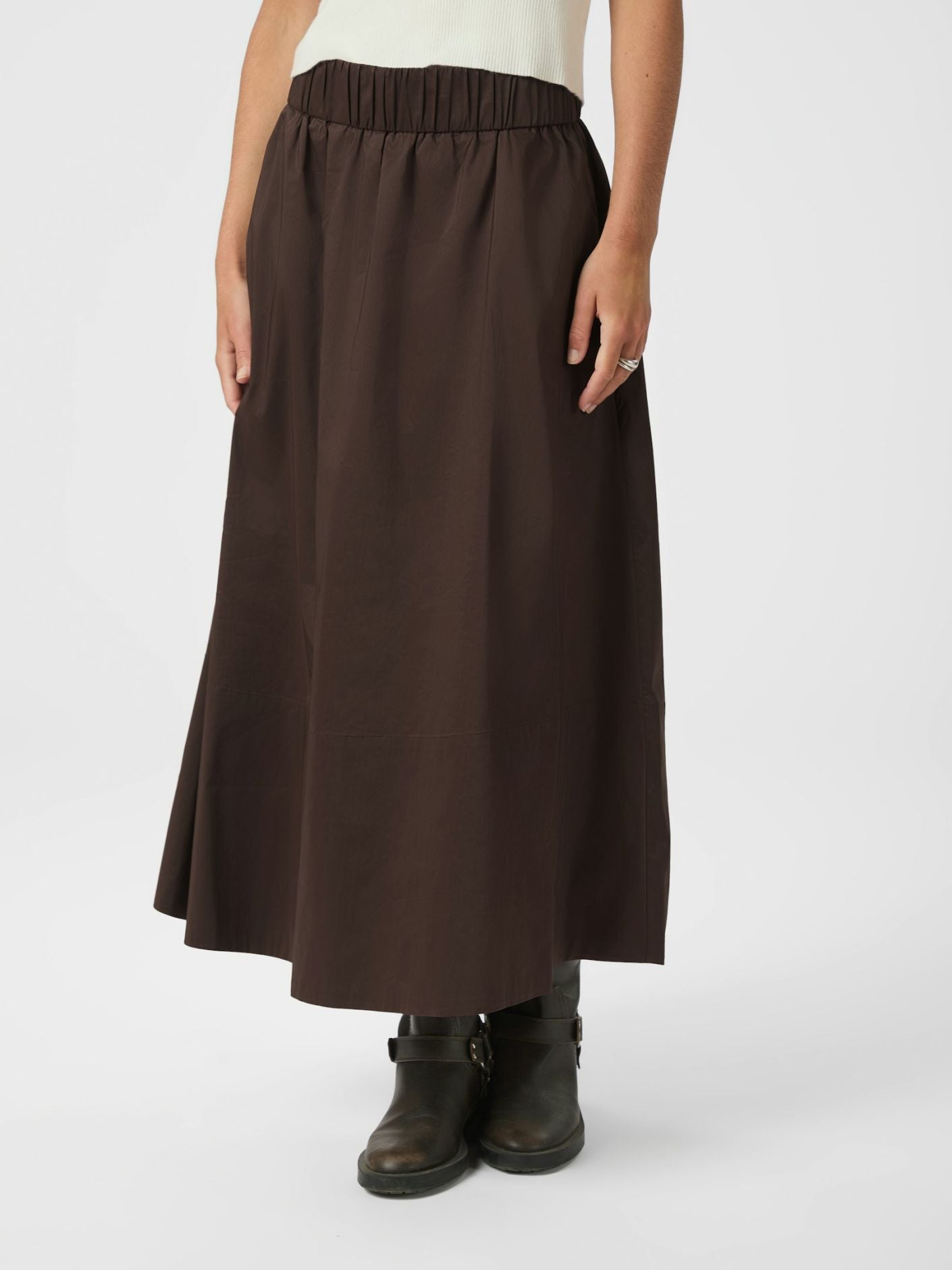 NEO NOIR Yara Long Poplin Skirt