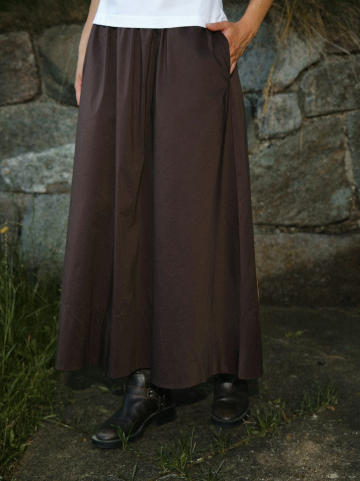 NEO NOIR Yara Long Poplin Skirt