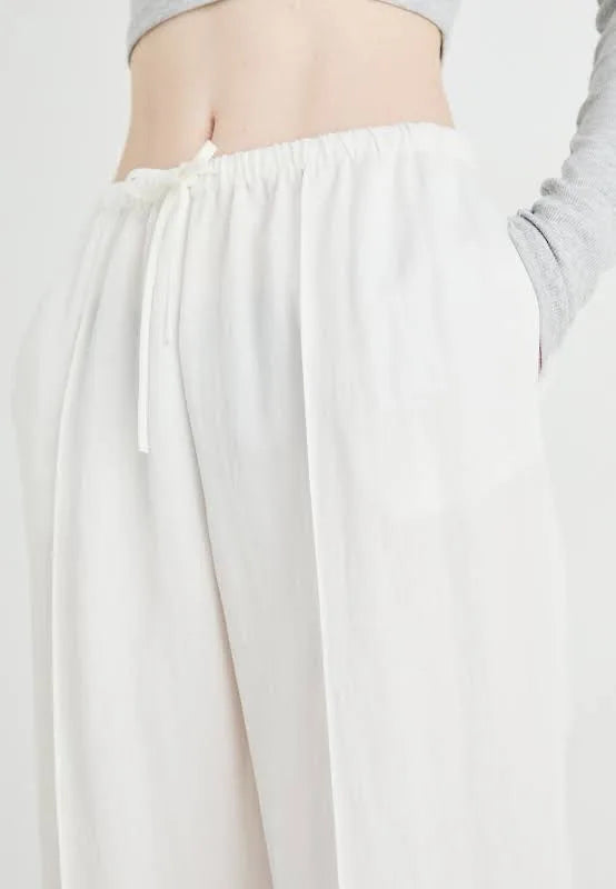 Relaxed wide trousers - White