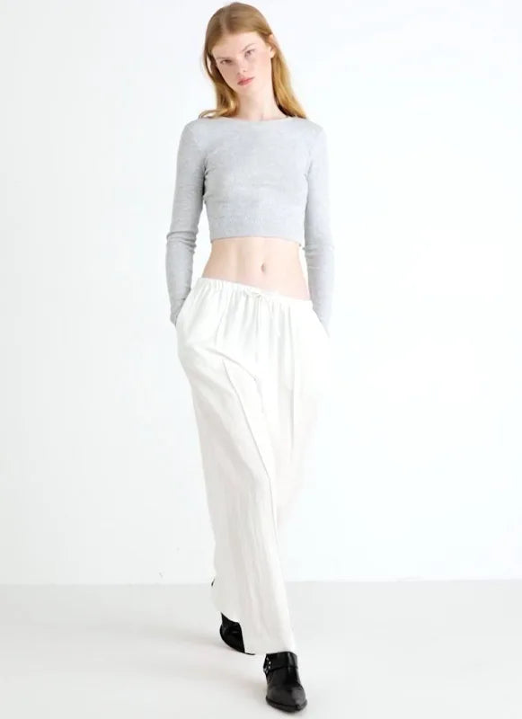 Relaxed wide trousers - White