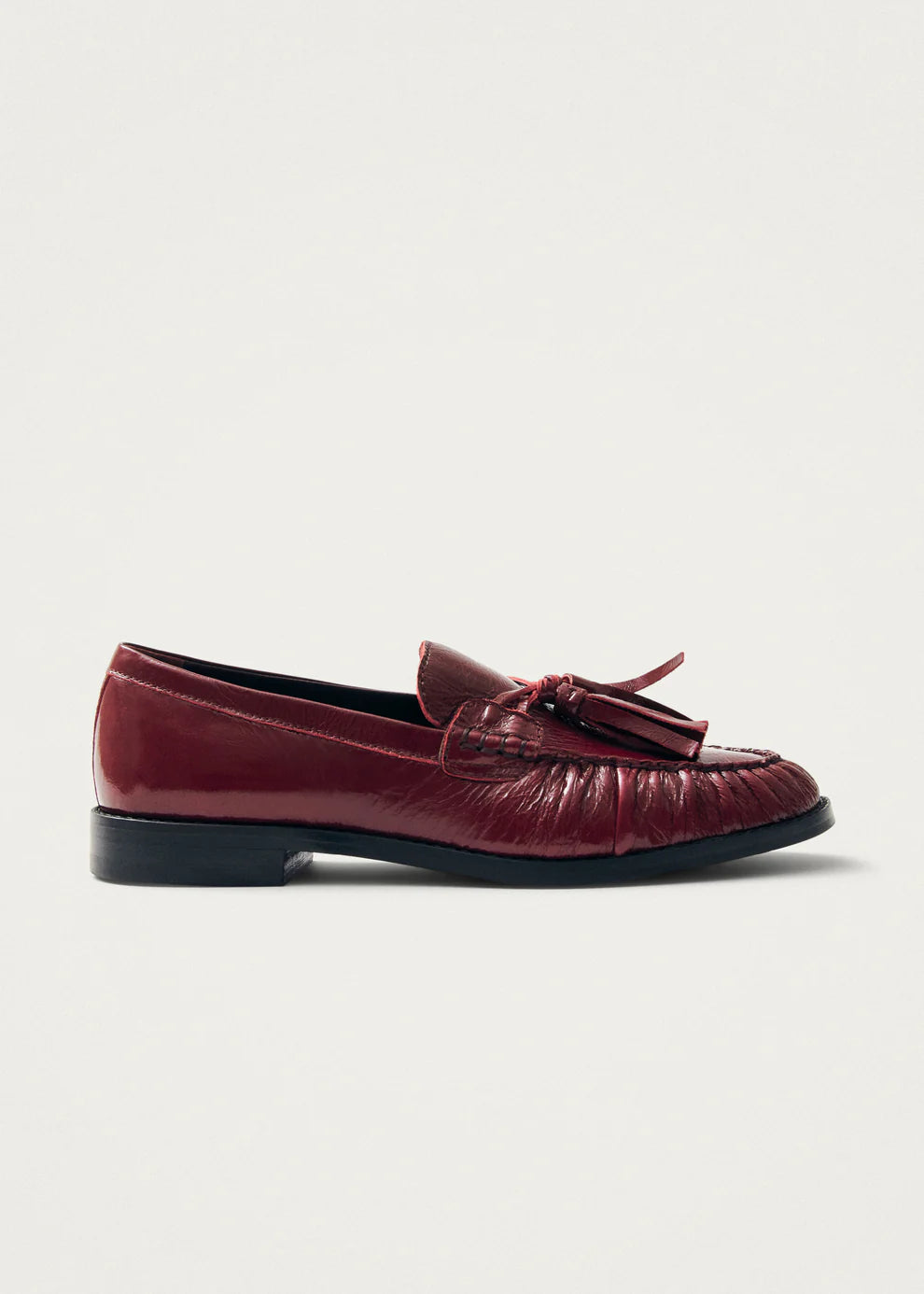 MARIETTA ONIX BURGUNDY LEATHER LOAFERS Alohas