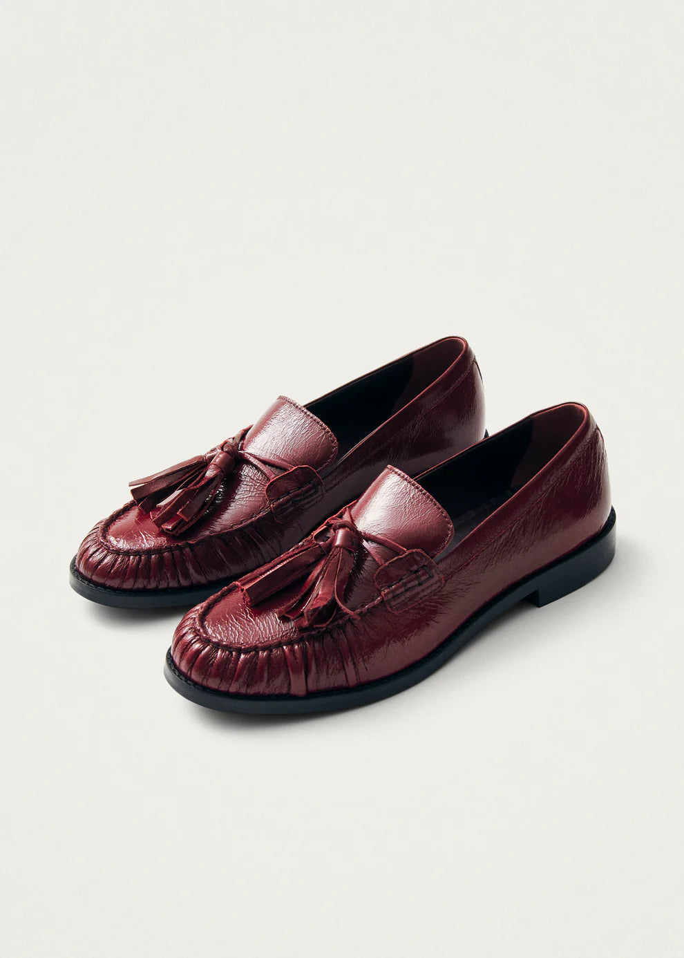 MARIETTA ONIX BURGUNDY LEATHER LOAFERS Alohas