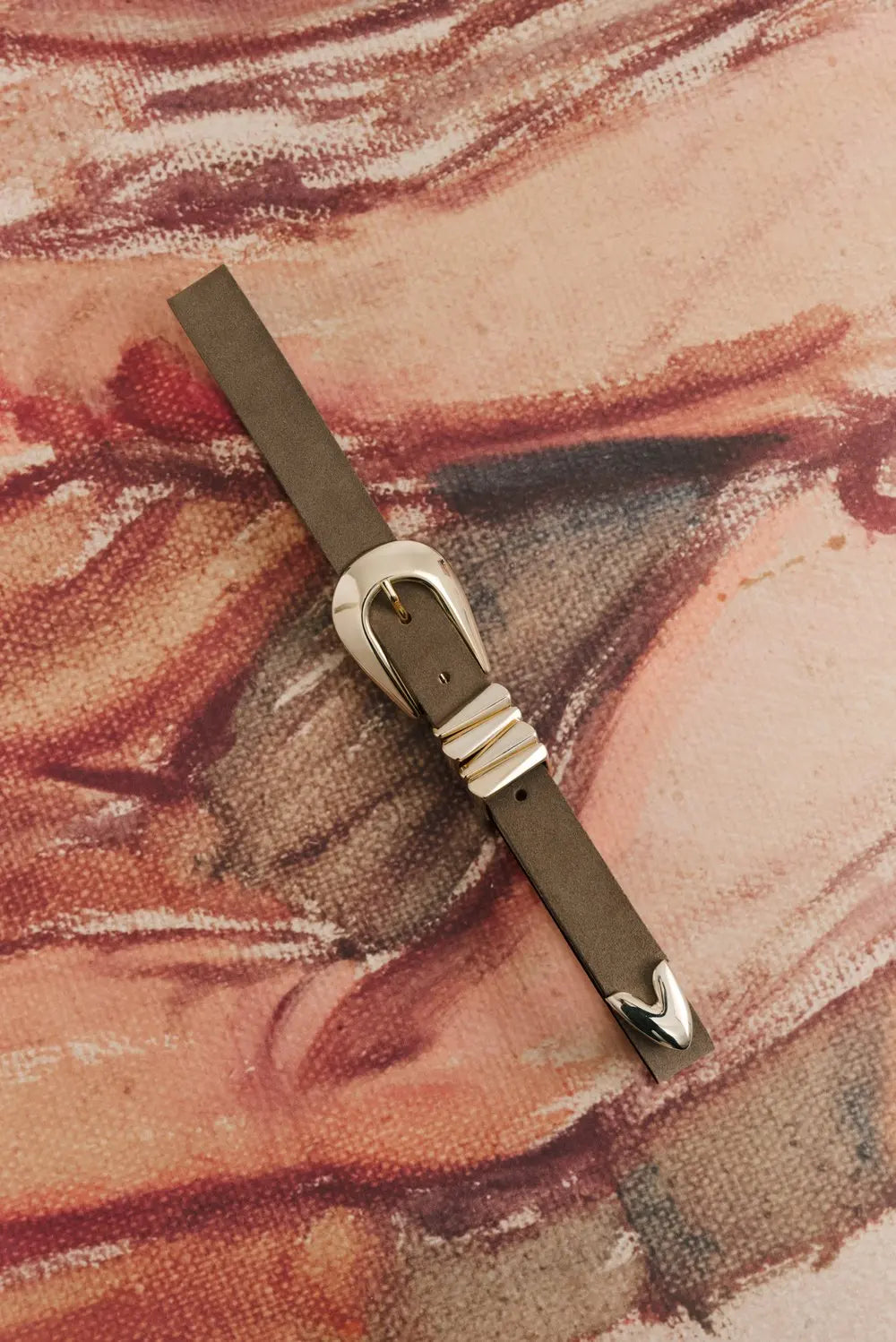 AZELIA GÜRTEL Ledergürtel mit Schnalle - Taupe