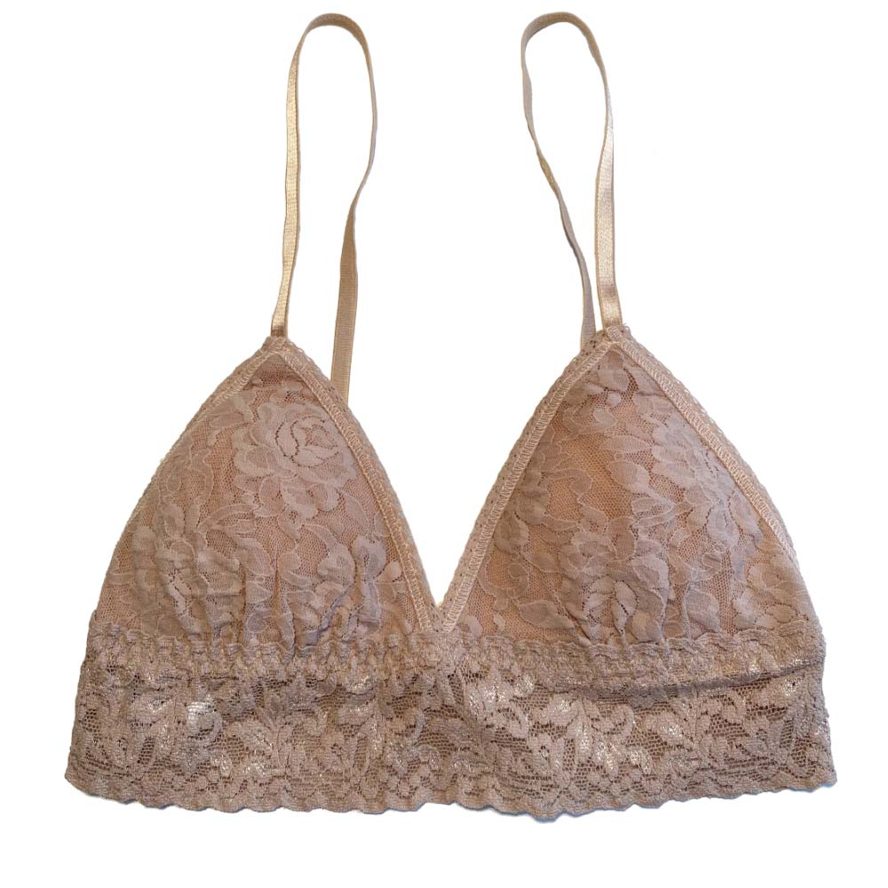 Padded Triangle Bralette in Chai