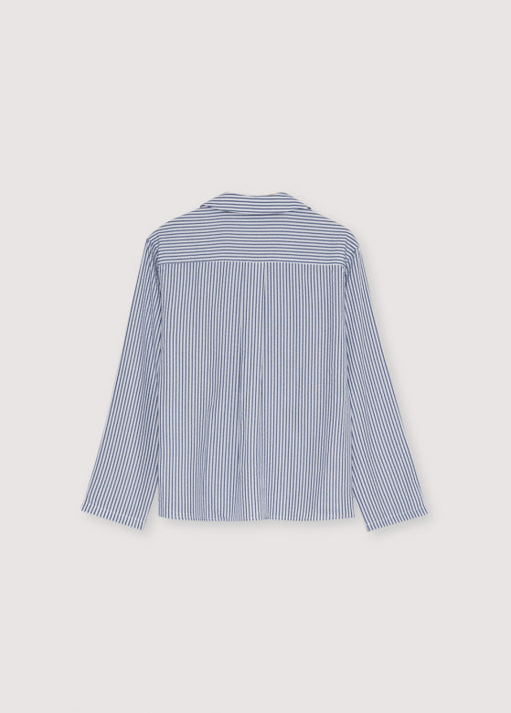 Alheli Woman Shirt Summer Midnight Stripes