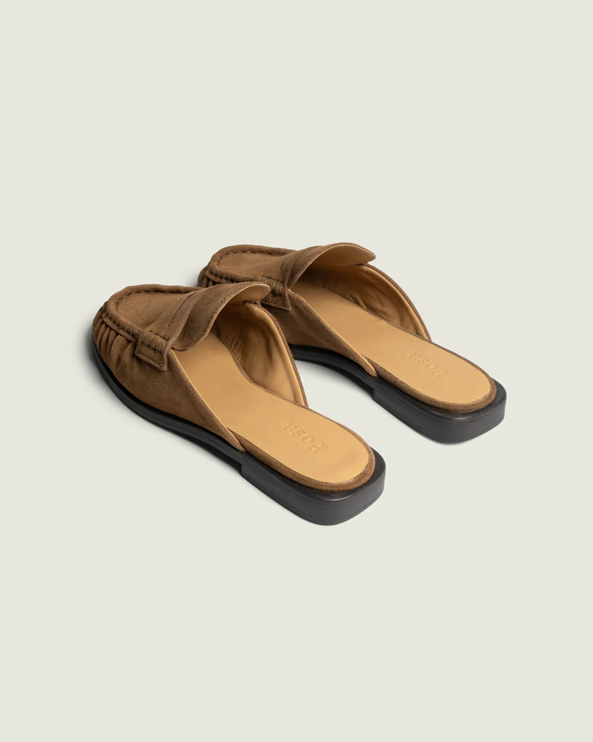 POSA Penny Mule Brushed Suede |Cognac Suede