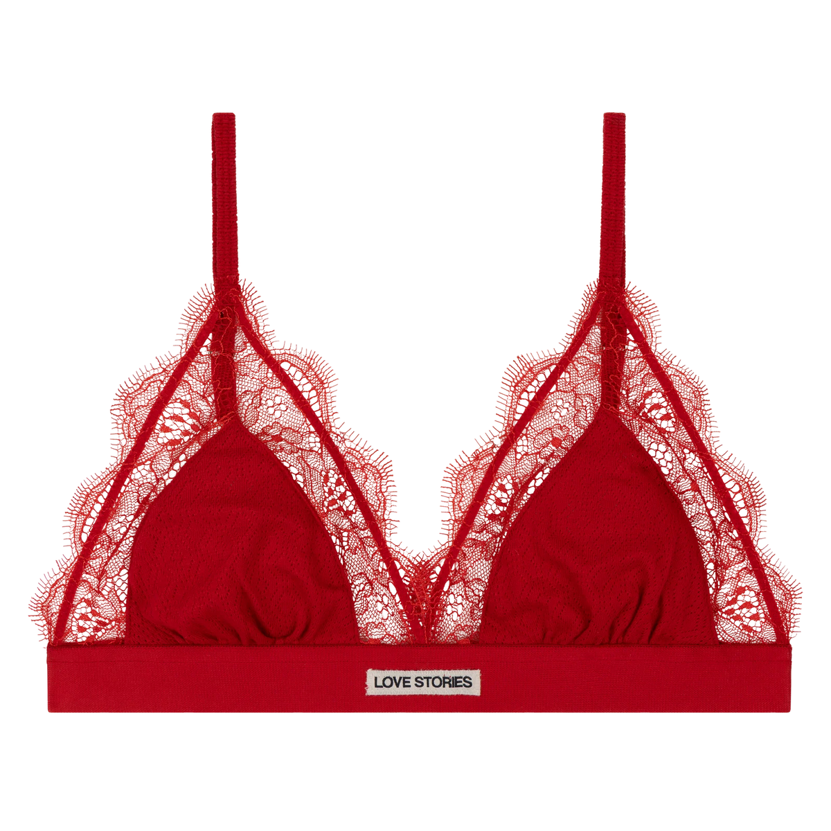 LOVE LACE Zarte Triangel-Bralette Red| Love Stories