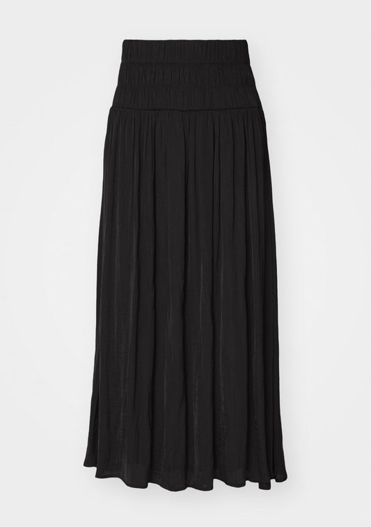 Gathered Maxi Skirt in Black