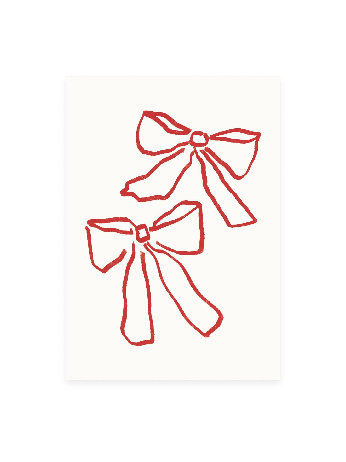 Postkarte Zwei Schleifen (Risographie) | Valentinstag