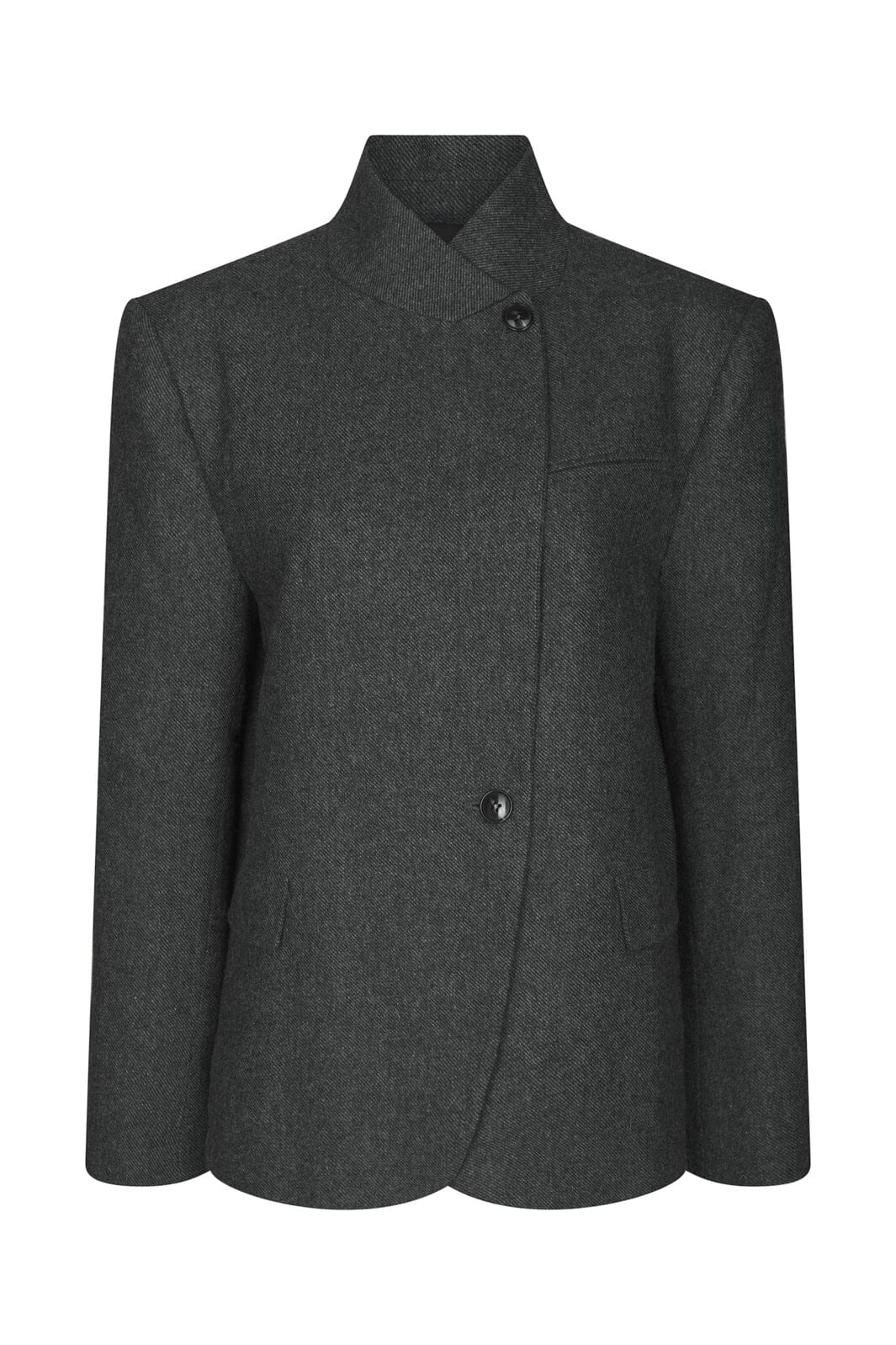 Nnnerine Structure Twill Blazer in Grey| NEO NOIR