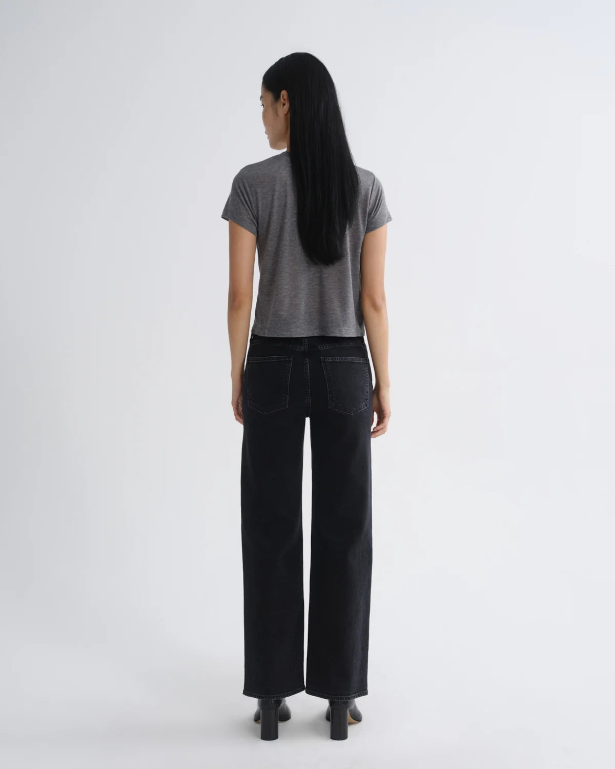 ADINE Tee in Grey Heather | AGOLDE