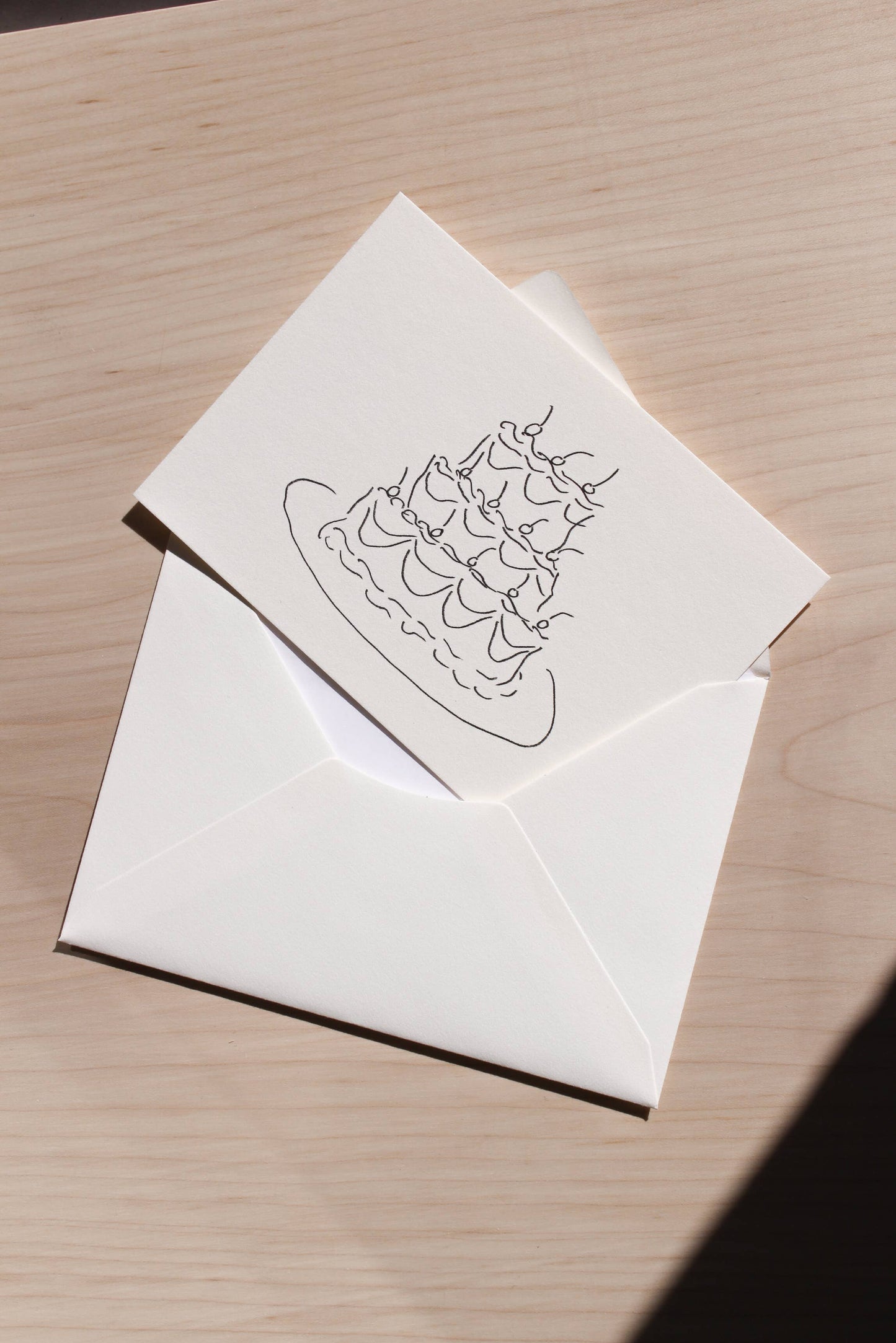 Postkarte Hochzeitstorte (Risographie) | Hochzeitstorte