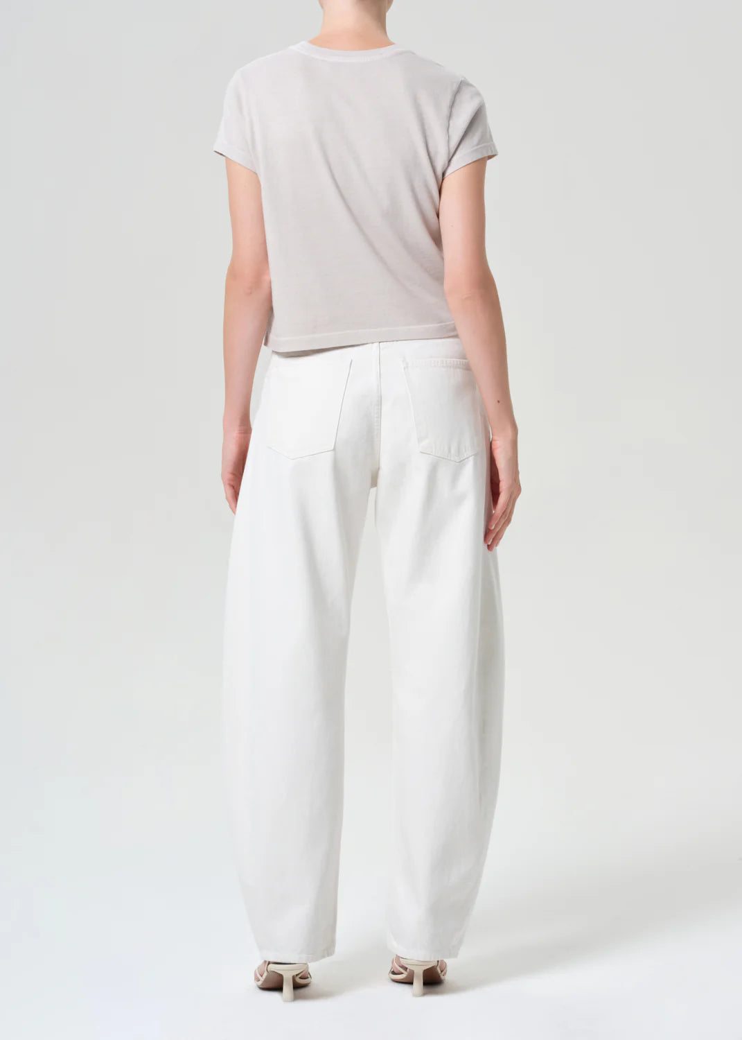 LUNA HIGH RISE PIECED TAPER IN Chalk White | AGOLDE