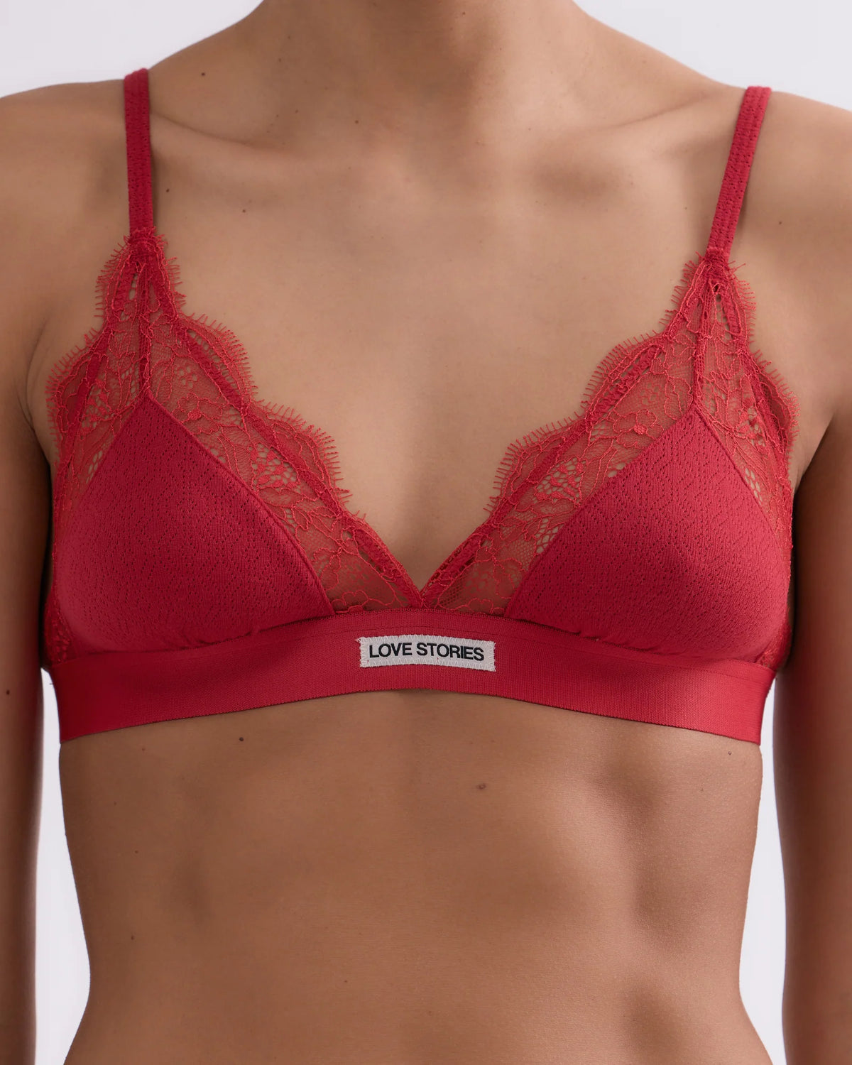 LOVE LACE Zarte Triangel-Bralette Red| Love Stories