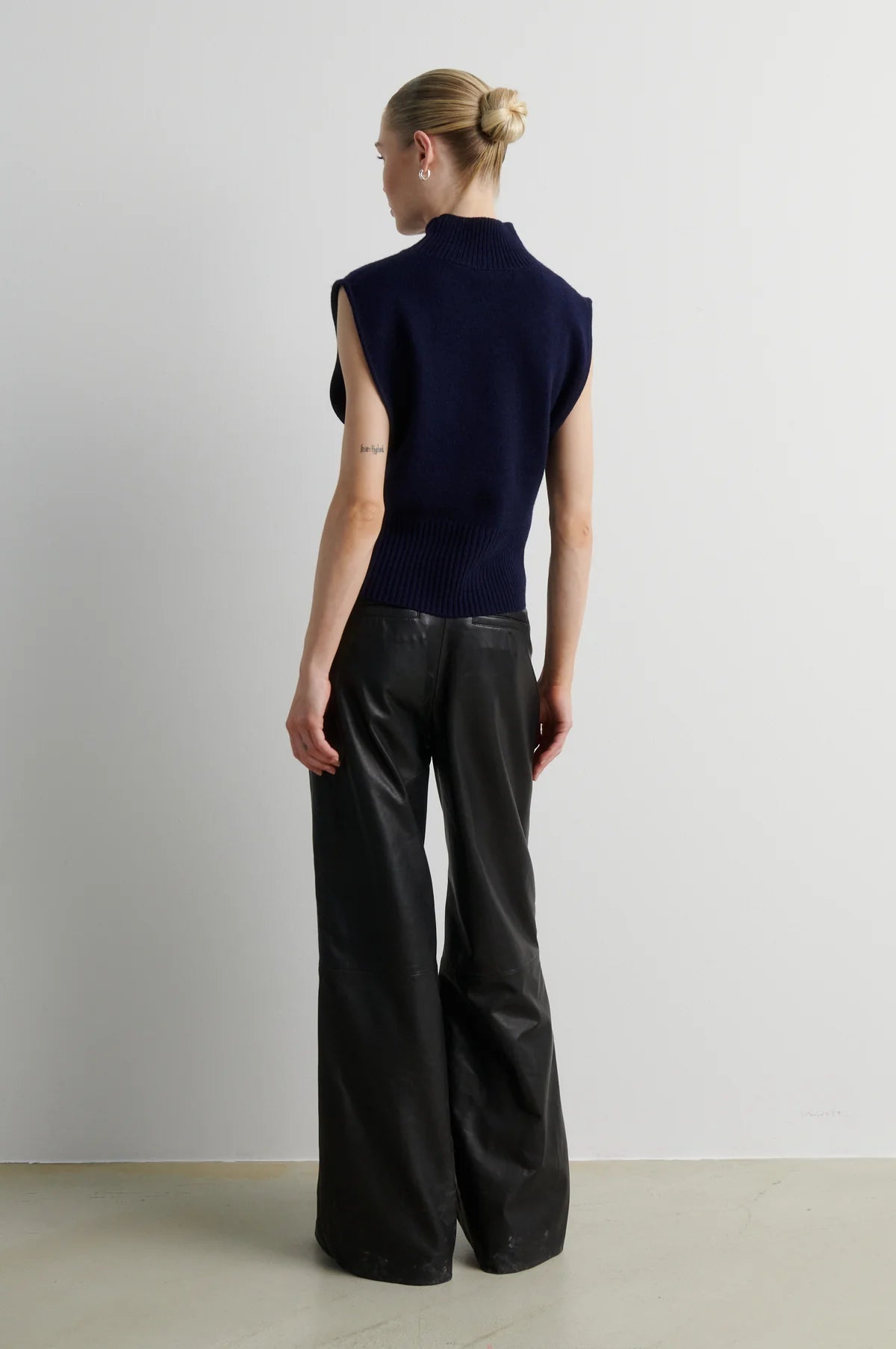 Letho Leather Simple Trousers | Second Female