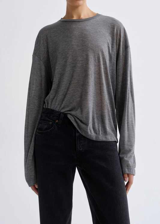 SASHA TEE (TENCEL JERSEY) in Grey| AGOLDE
