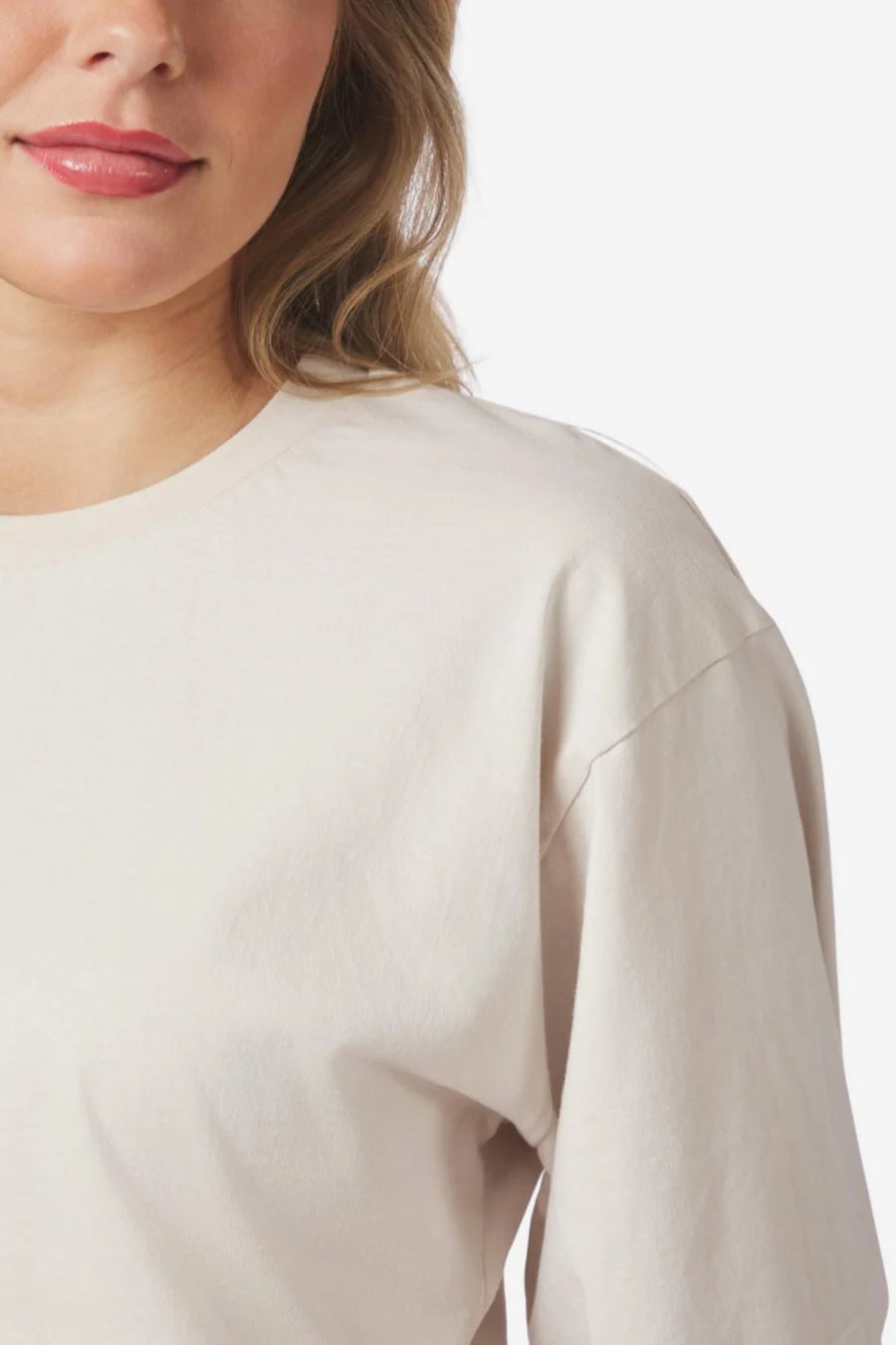 Asha Boxy Tee in Ivory | NEO NOIR