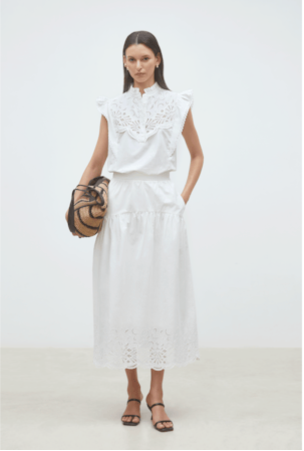 Blouse Louna in Blanc | Suncoo Paris