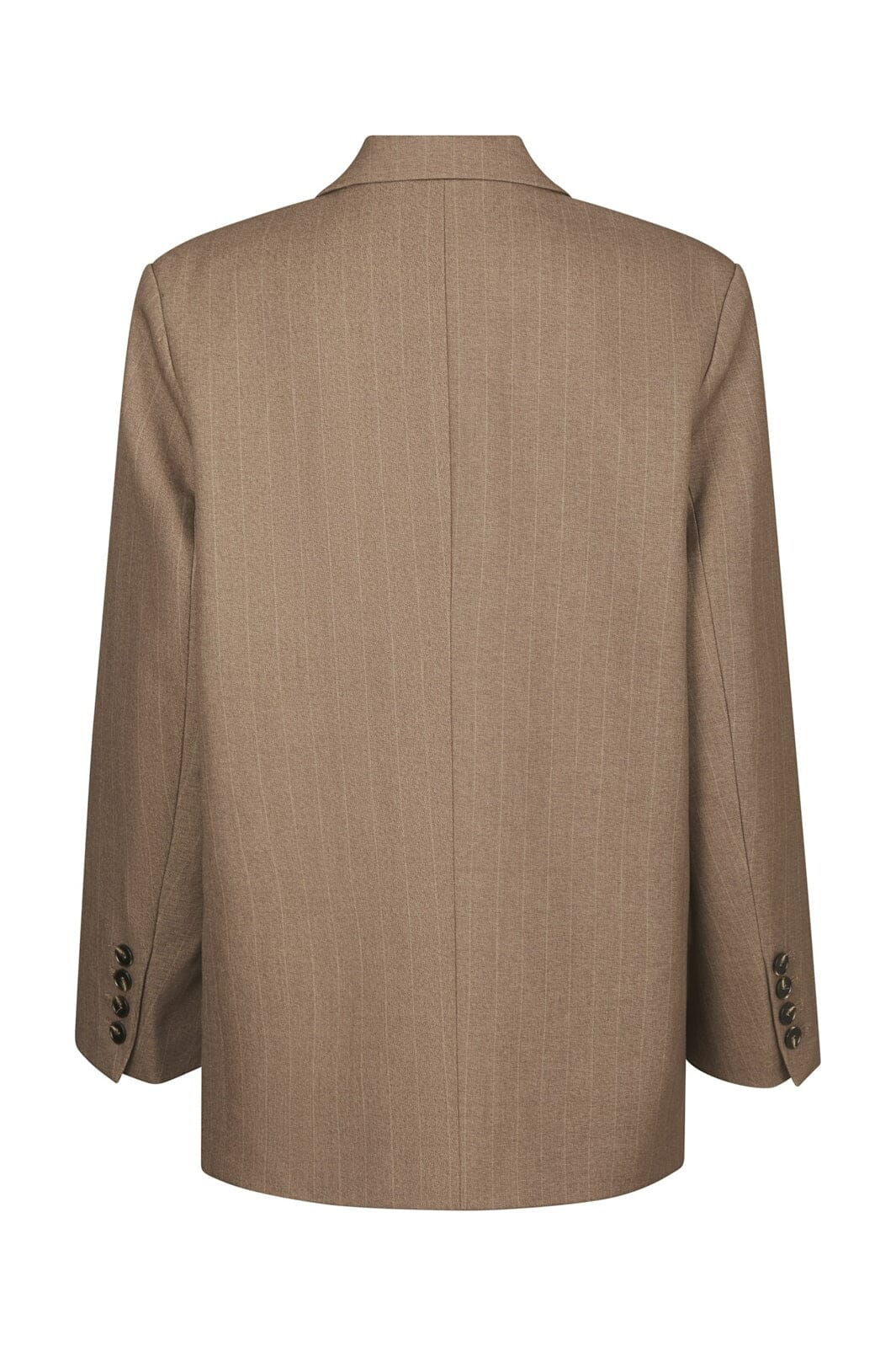 Gaby Pinstripe Blazer in Taupe| NEO NOIR