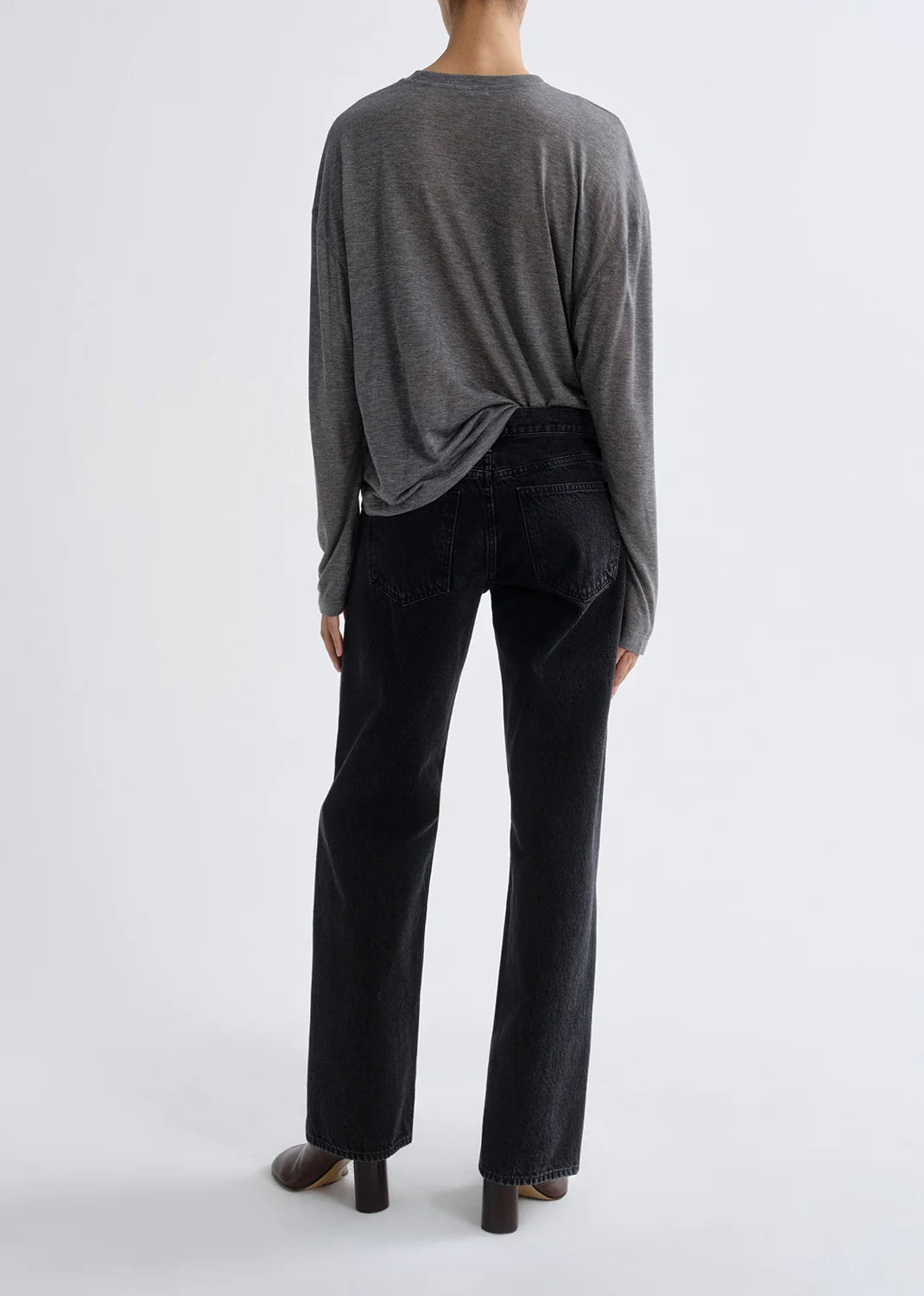 SASHA TEE (TENCEL JERSEY) in Grey| AGOLDE