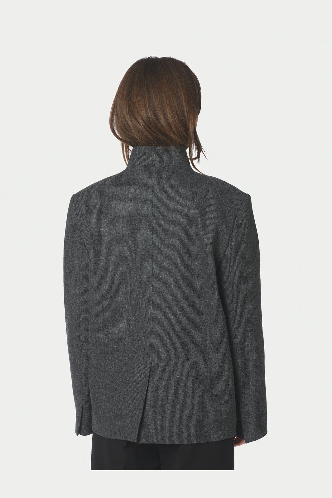 Nnnerine Structure Twill Blazer in Grey| NEO NOIR