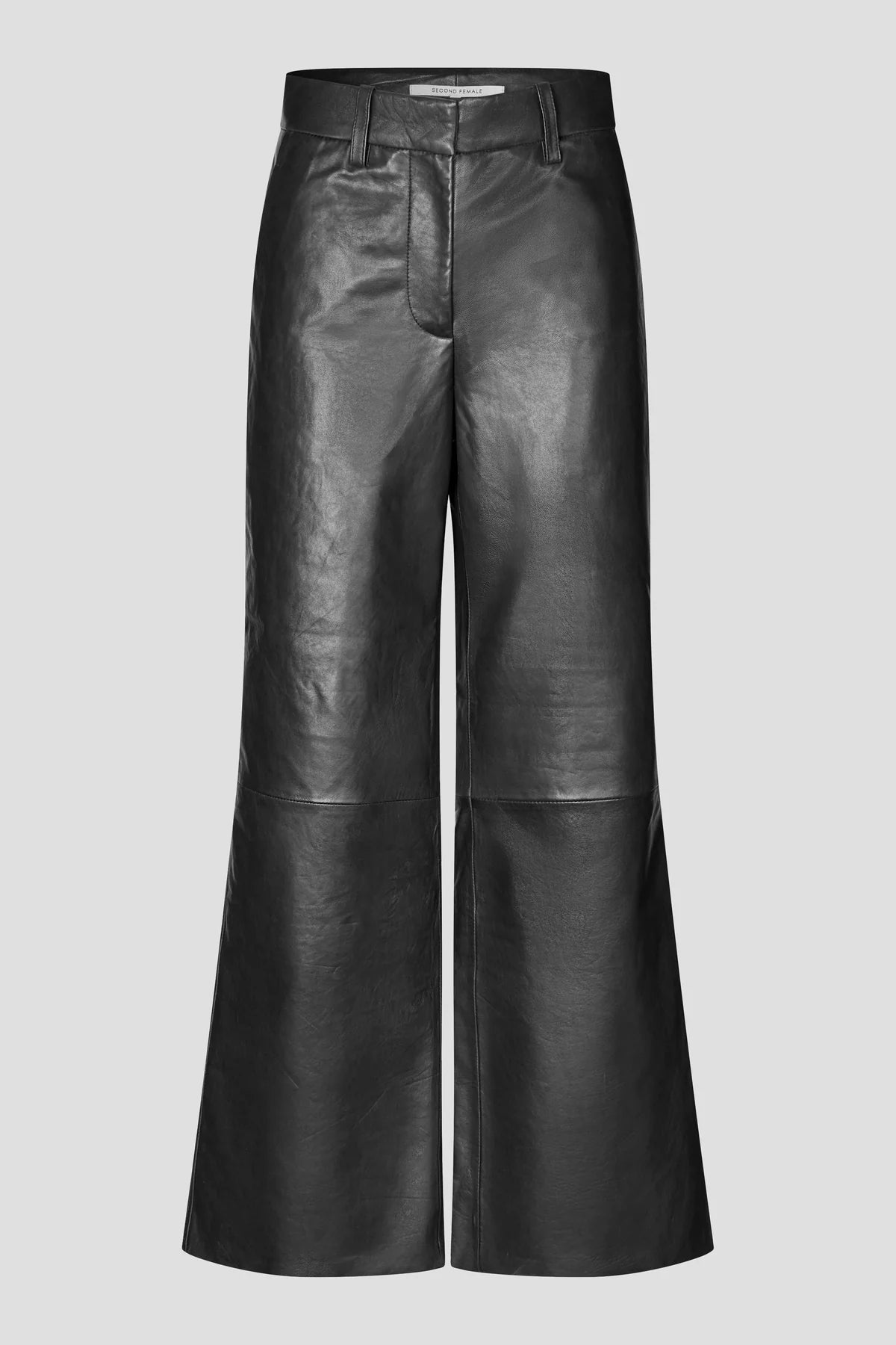 Letho Leather Simple Trousers | Second Female
