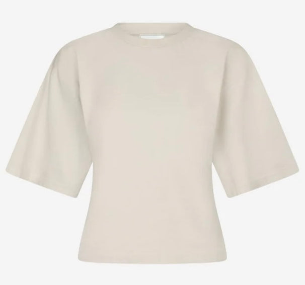 Asha Boxy Tee in Ivory | NEO NOIR