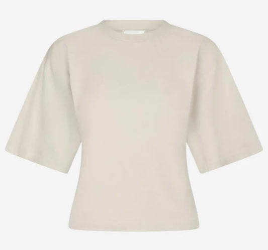 Asha Boxy Tee in Ivory | NEO NOIR