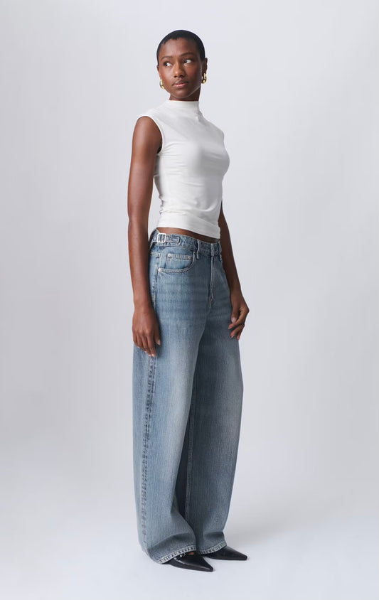 Adjustable waist jeans