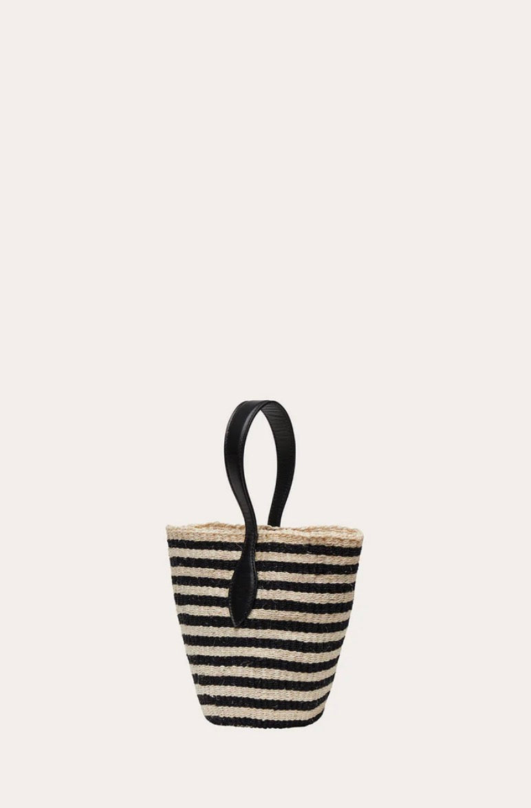 SINGLE HANDLE BASKET BLACK AND CREAM | Liffner