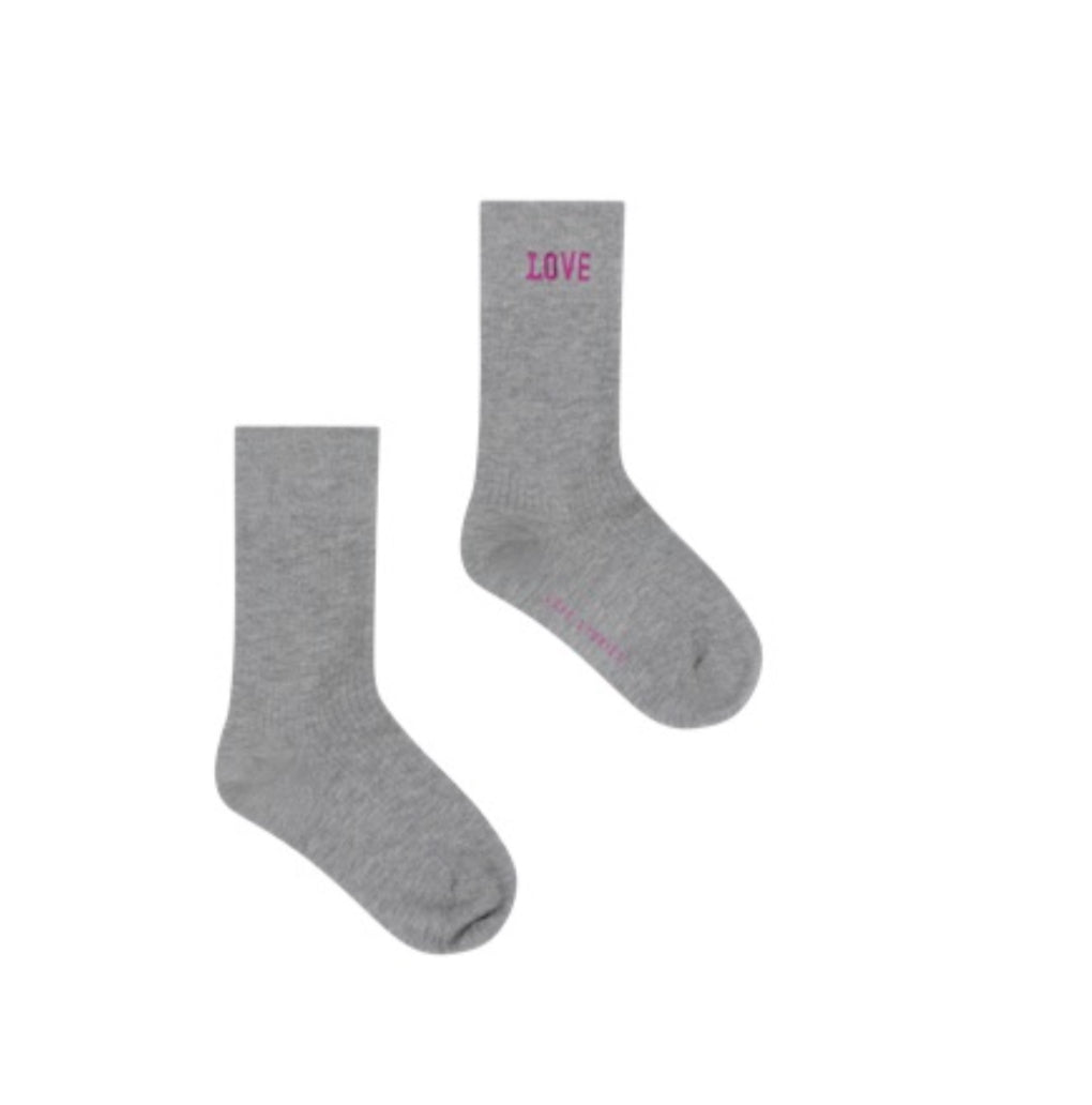 Rib socks grey