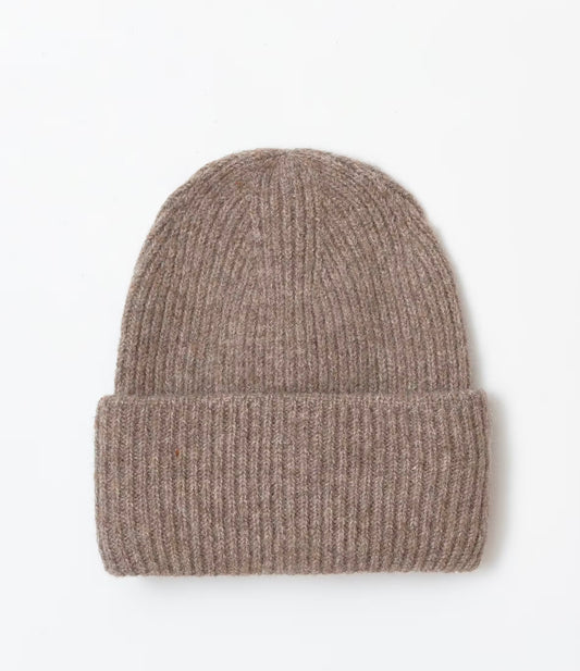 Rib Beanie Light Brown