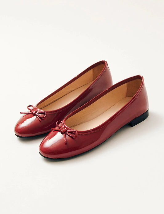 Oriana Ballerinas aus Leder in Rot