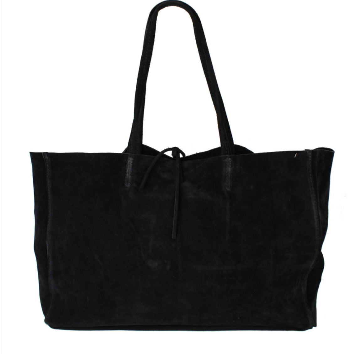 Shopper Bag Tasche Wildleder Schwarz