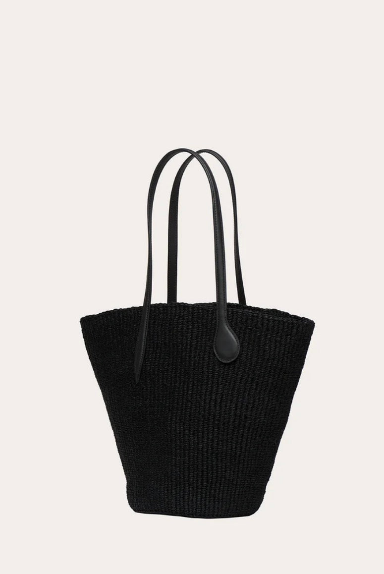 STRAW BASKET BLACK | Liffner