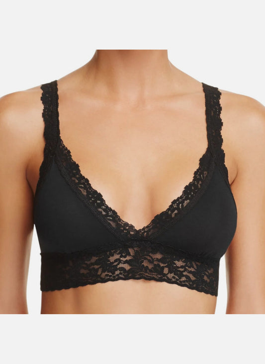 Padded Crossover Bralette in Black