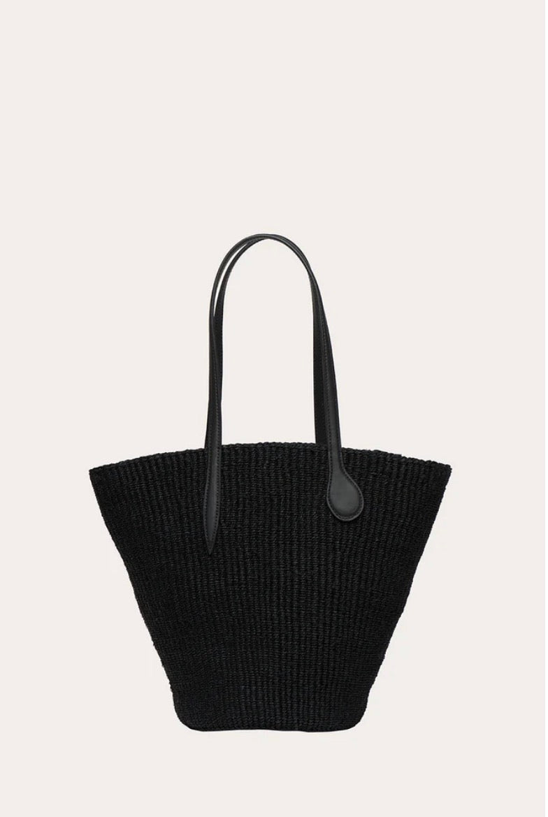 STRAW BASKET BLACK | Liffner
