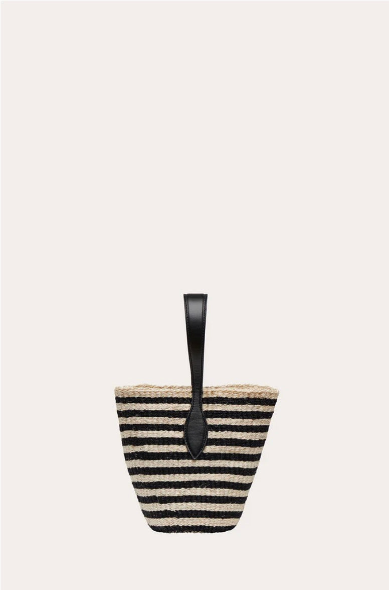 SINGLE HANDLE BASKET BLACK AND CREAM | Liffner